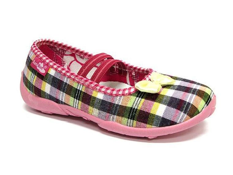 Kapcie dziewczęce, mix, skórzana wkładka, RenBut