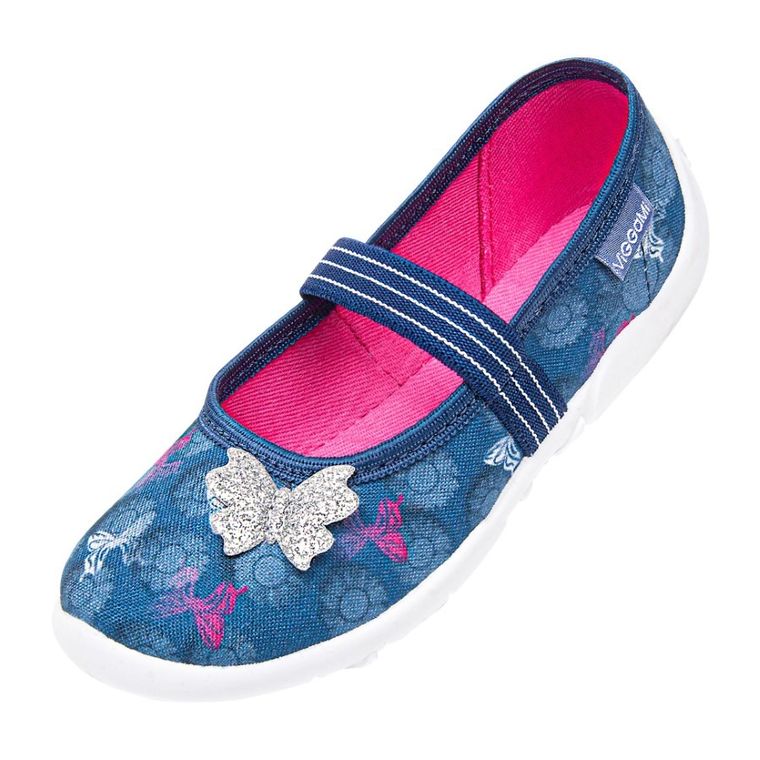 Kapcie dziewczęce, niebieskie, Jenny, Vi-GGa-Mi