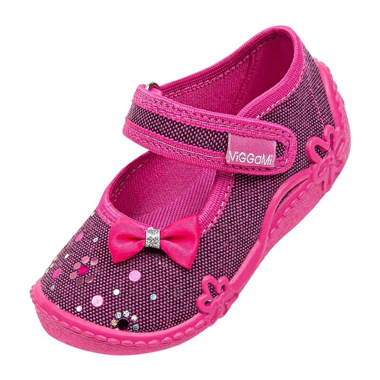 Kapcie dziewczęce, różowe, Misia, Vi-GGa-Mi