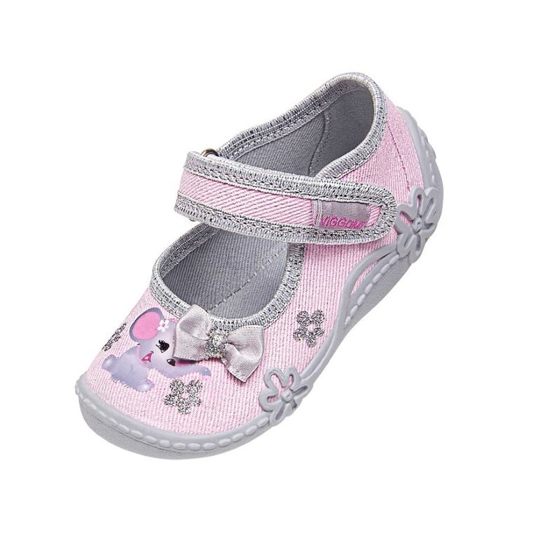 Kapcie dziewczęce, różowe, Vi-GGa-Mi