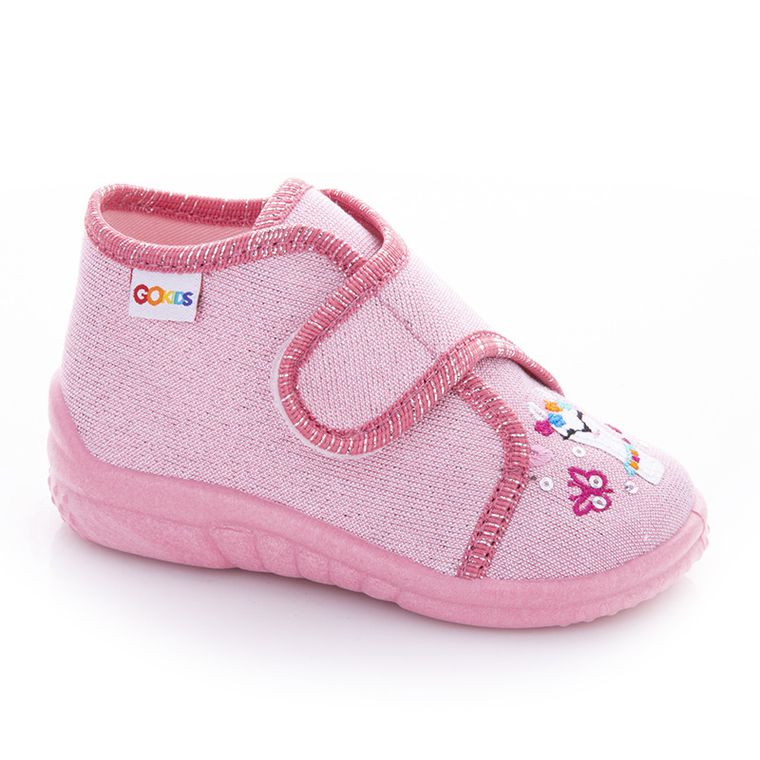 Kapcie dziewczęce, różowe, Wojtek, GoKids