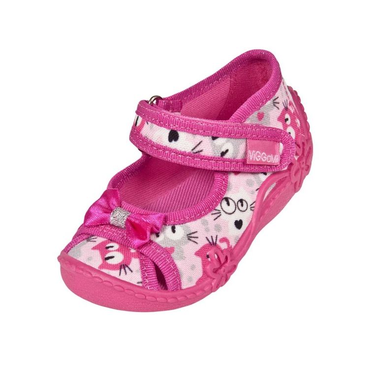 Kapcie dziewczęce, różowe, Zulka, Vi-Gga-Mi