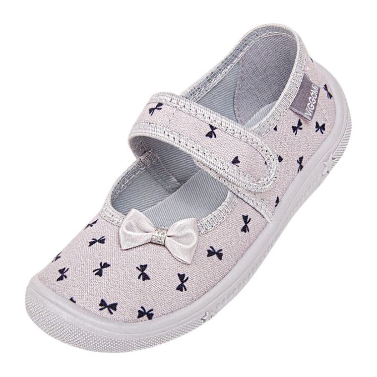 Kapcie dziewczęce, szare, Kalina, Vi-GGa-Mi
