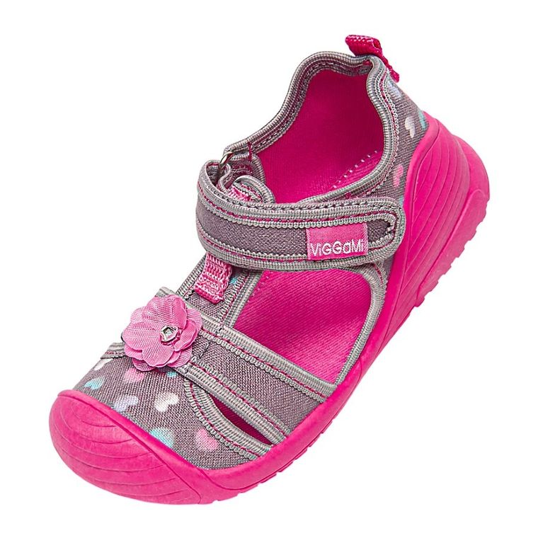 Kapcie dziewczęce, szare, Vi-GGa-Mi