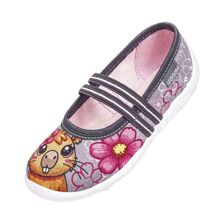 Kapcie dziewczęce, szare, Vi-GGa-Mi