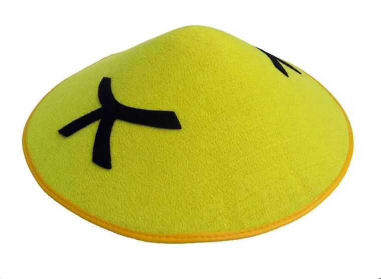 Kapelusz, Chińczyk, żółty