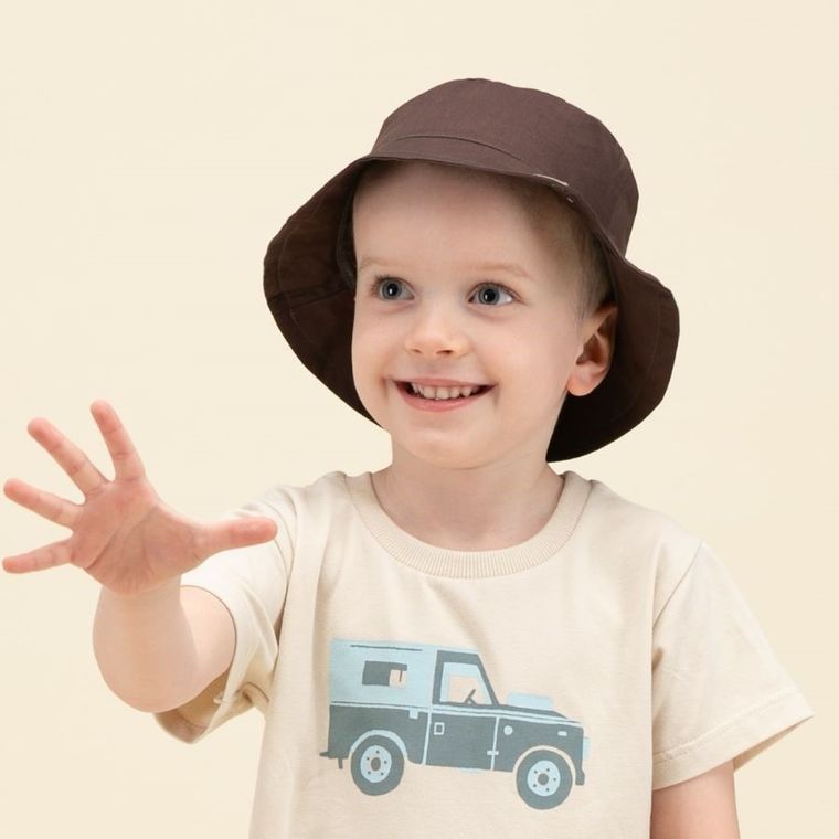 Kapelusz chłopięcy, brązowy, Pinokio