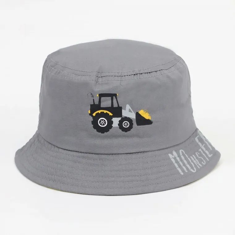 Kapelusz chłopięcy, szary, Yoclub