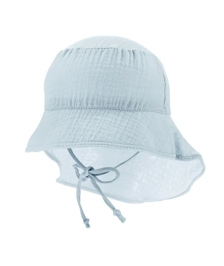 Kapelusz dziecięcy safari, wiązany, niebieski, Iltom