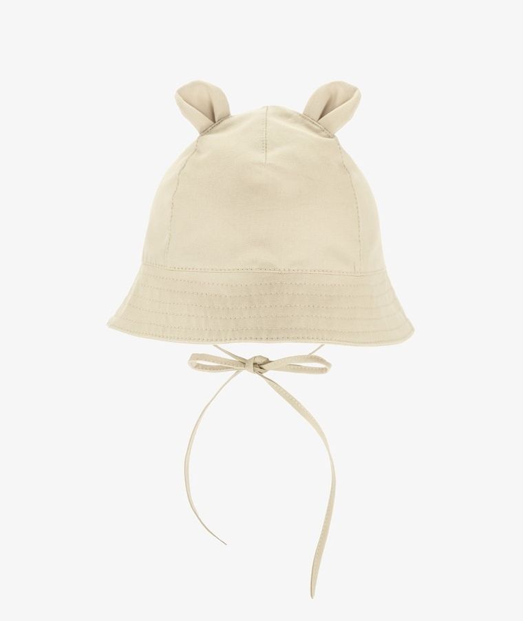 Kapelusz dziecięcy, wiązany, beżowy, Iltom