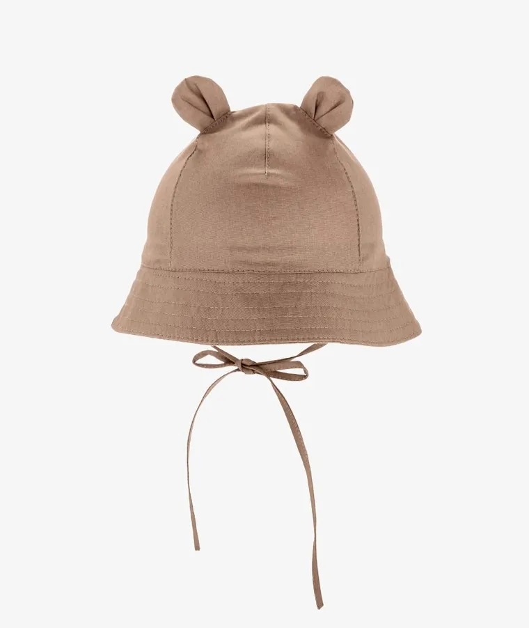 Kapelusz dziecięcy, wiązany, brązowy, Iltom