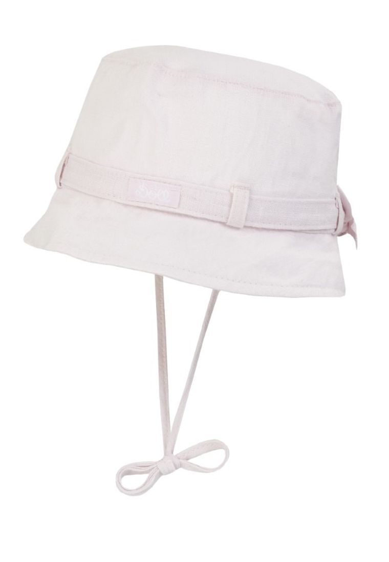 Kapelusz dziewczęcy, lniany, różowy, Döll