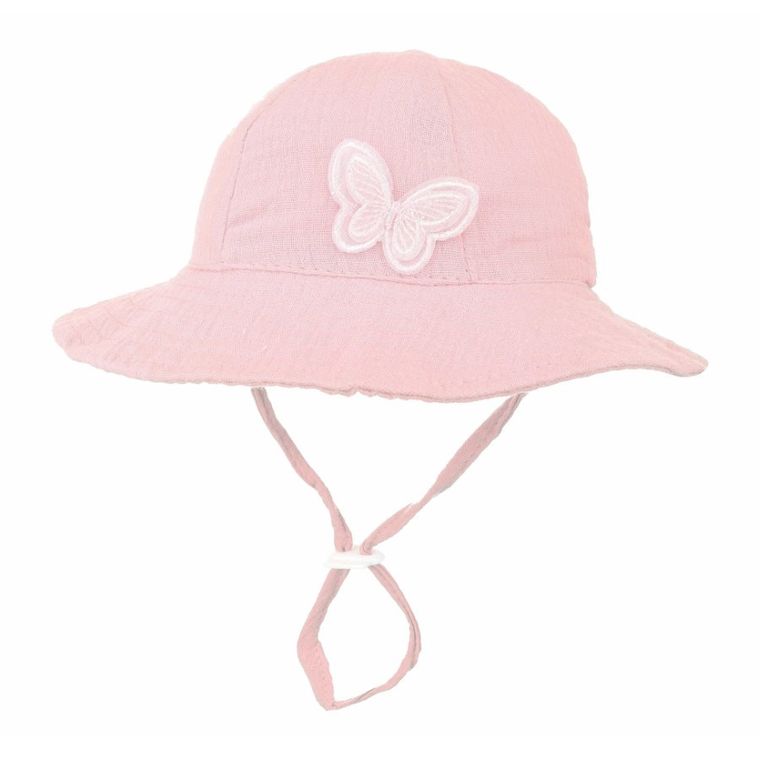 Kapelusz dziewczęcy, różowy, Ambra