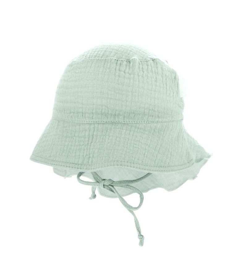 Kapelusz dziewczęcy safari, wiązany, miętowy, Iltom