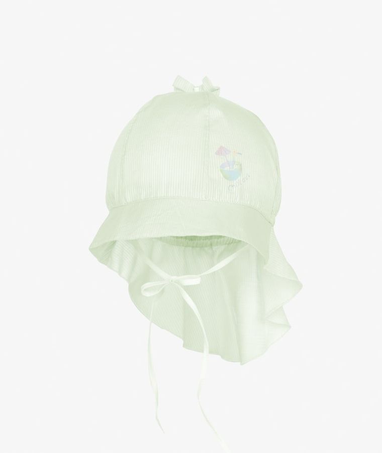 Kapelusz dziewczęcy safari, wiązany, zielony, Chillout, Iltom