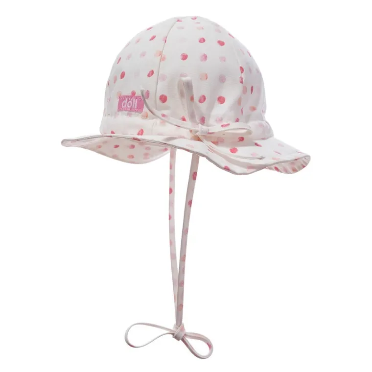 Kapelusz dziewczęcy, wiązany, biały, Döll
