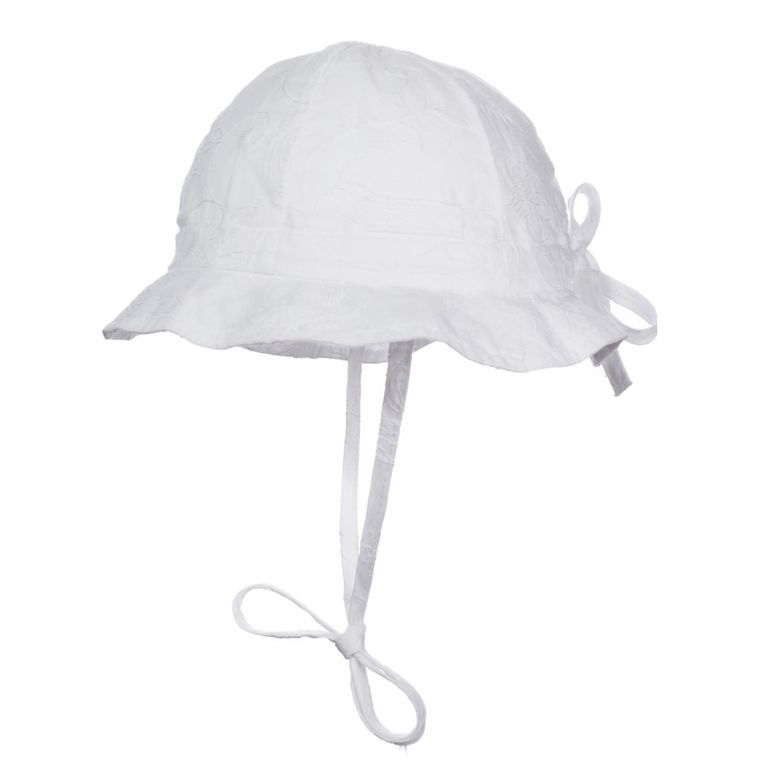 Kapelusz dziewczęcy, wiązany, biały, Döll