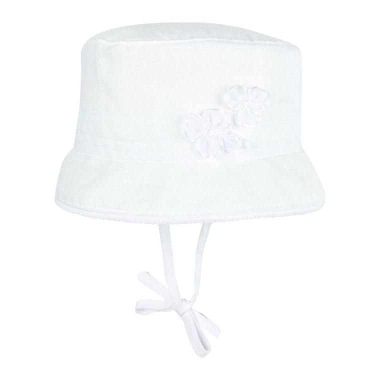 Kapelusz dziewczęcy, wiązany, biały, Döll