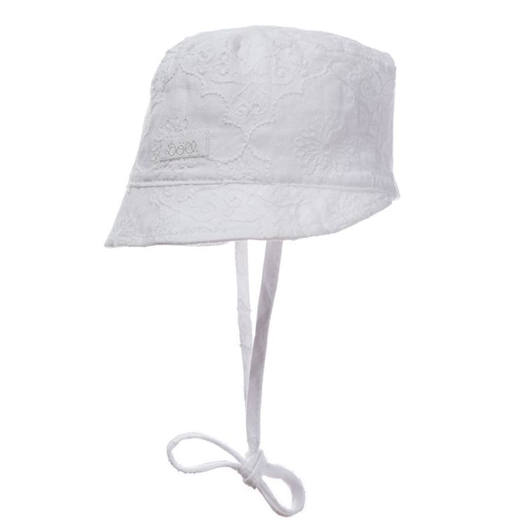 Kapelusz dziewczęcy, wiązany, biały, Döll