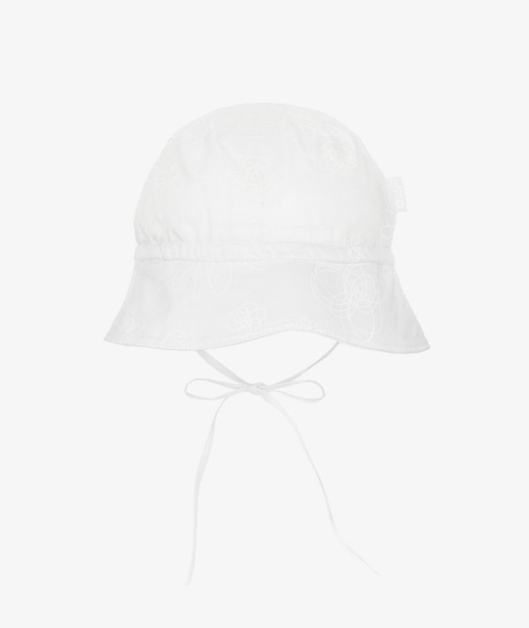 Kapelusz dziewczęcy, wiązany, biały, Iltom
