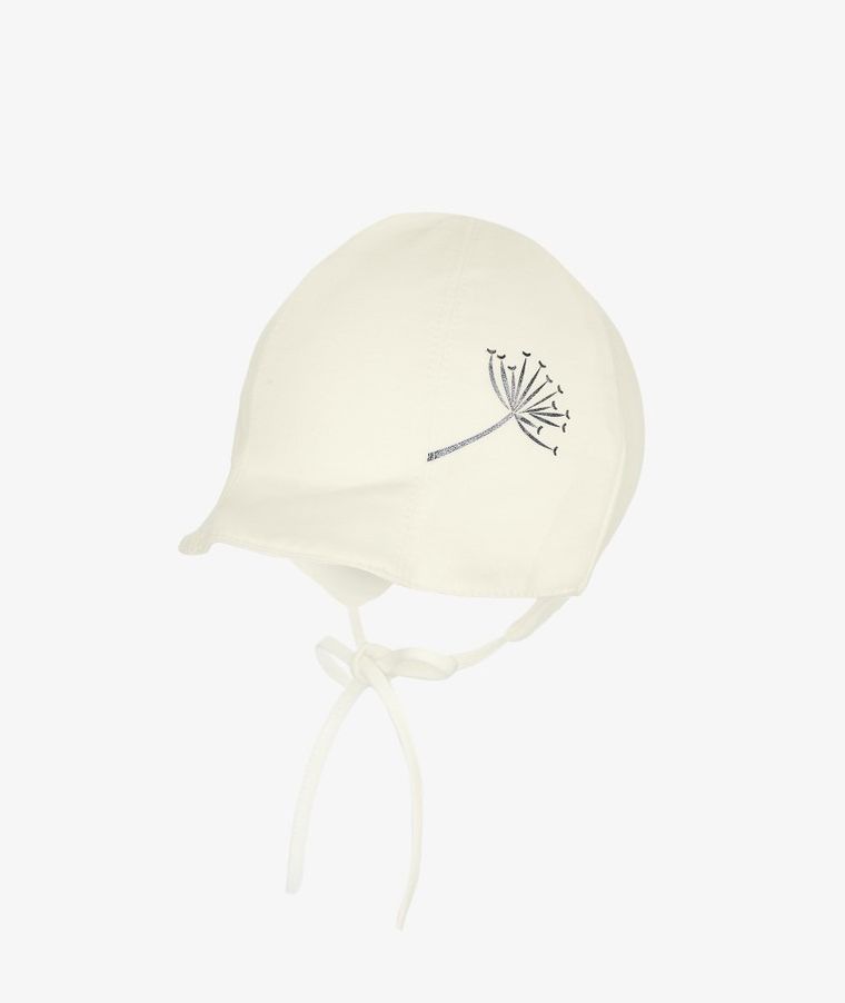 Kapelusz dziewczęcy, wiązany, ecru, Iltom