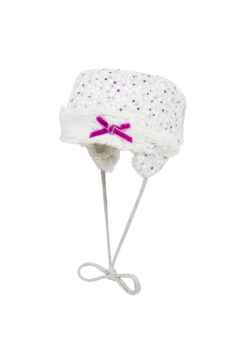 Kapelusz dziewczęcy, wiązany, mix, gwiazdki, ocieplany, Döll