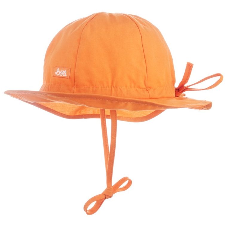 Kapelusz dziewczęcy, wiązany, pomarańczowy, Döll