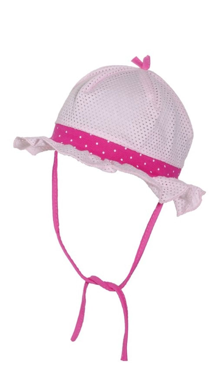 Kapelusz dziewczęcy, wiązany, różowy, Ambra