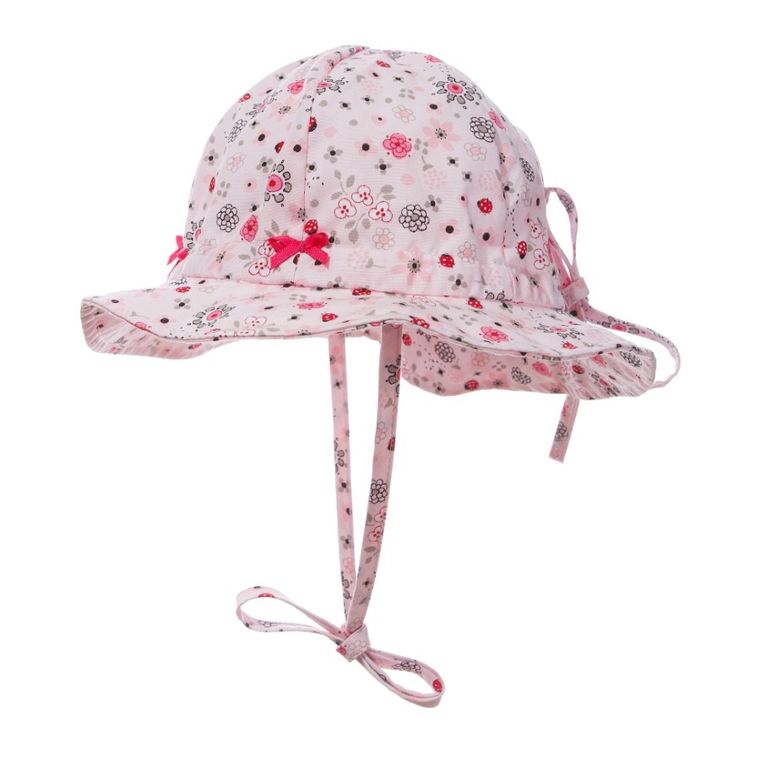 Kapelusz dziewczęcy, wiązany, różowy, Döll