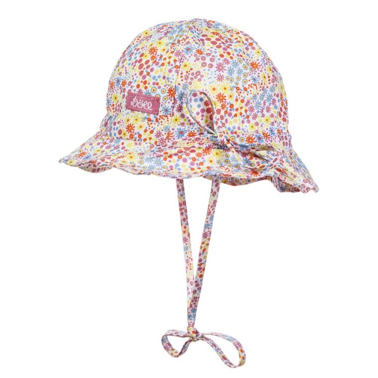 Kapelusz dziewczęcy, wiązany, różowy, Döll