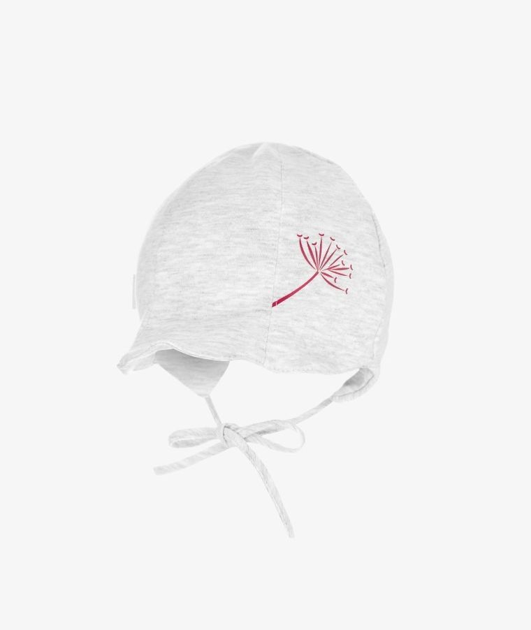 Kapelusz dziewczęcy, wiązany, szary, Iltom