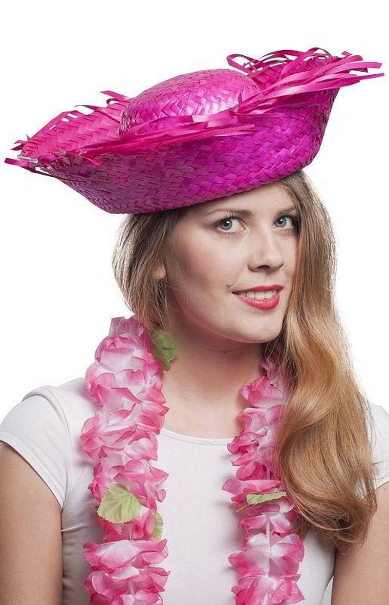 Kapelusz hawajski, różowy