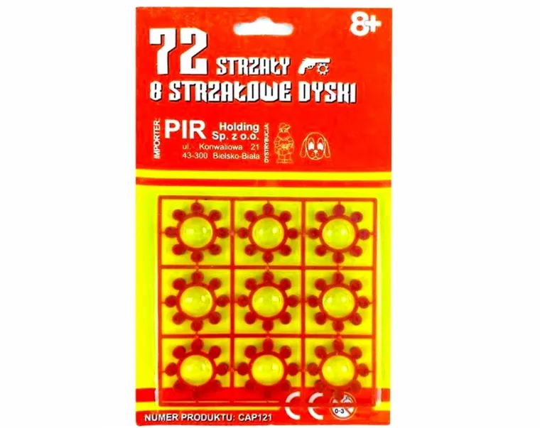 Kapiszony, spłonki do pistoletów, 72 strzały