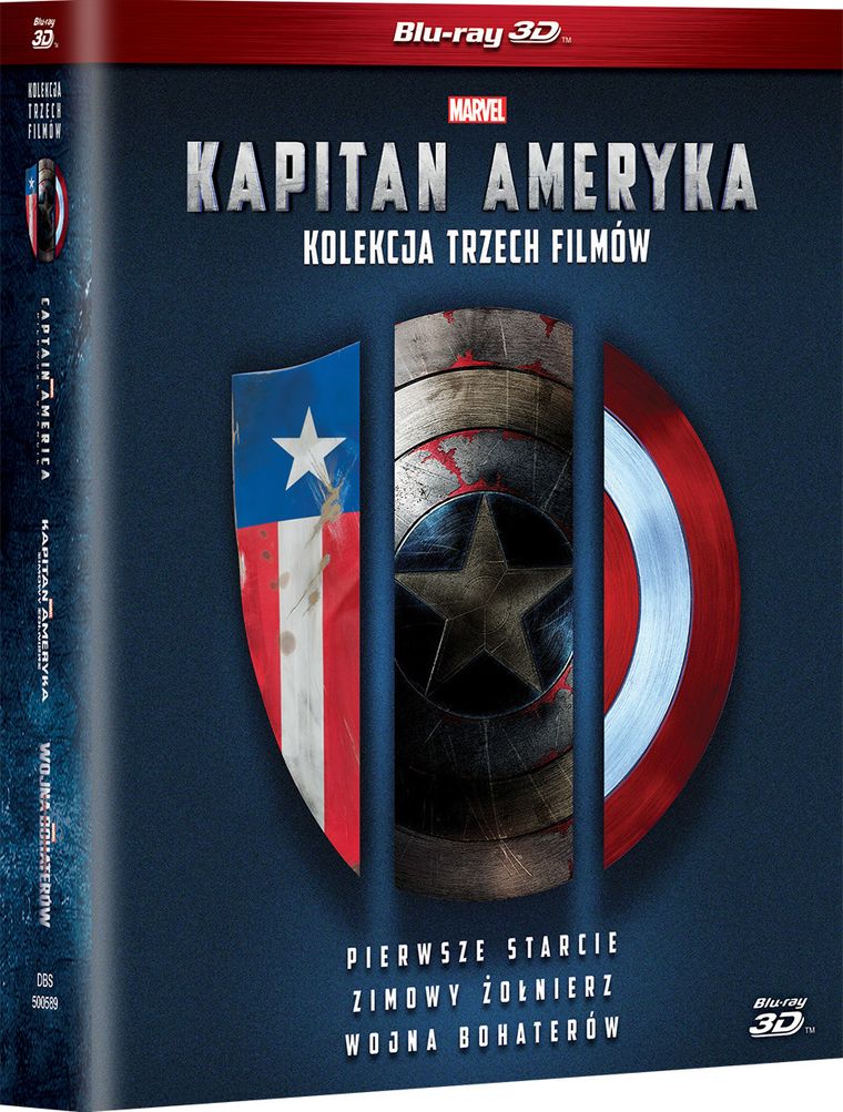 Kapitan Ameryka. Trylogia. Blu-Ray 3D