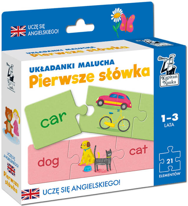 Kapitan Nauka. Angielski. Pierwsze słówka. Układanki malucha