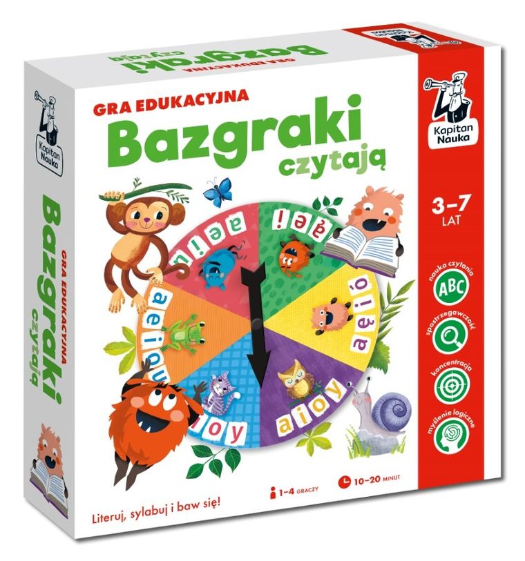 Kapitan Nauka. Bazgraki czytają, gra edukacyjna