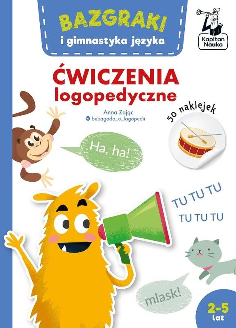 Kapitan Nauka. Bazgraki i gimnastyka języka. Ćwiczenia logopedyczne
