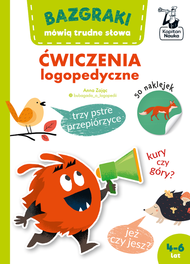 Kapitan Nauka. Bazgraki mówią trudne słowa. Ćwiczenia logopedyczne
