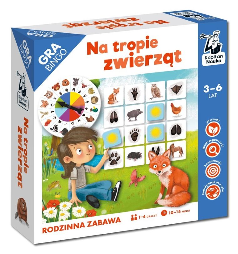 Kapitan Nauka. Bingo, Na tropie zwierząt, gra edukacyjna