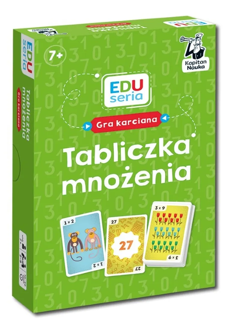 Kapitan Nauka. EDUseria. Tabliczka mnożenia, edukacyjna gra karciana