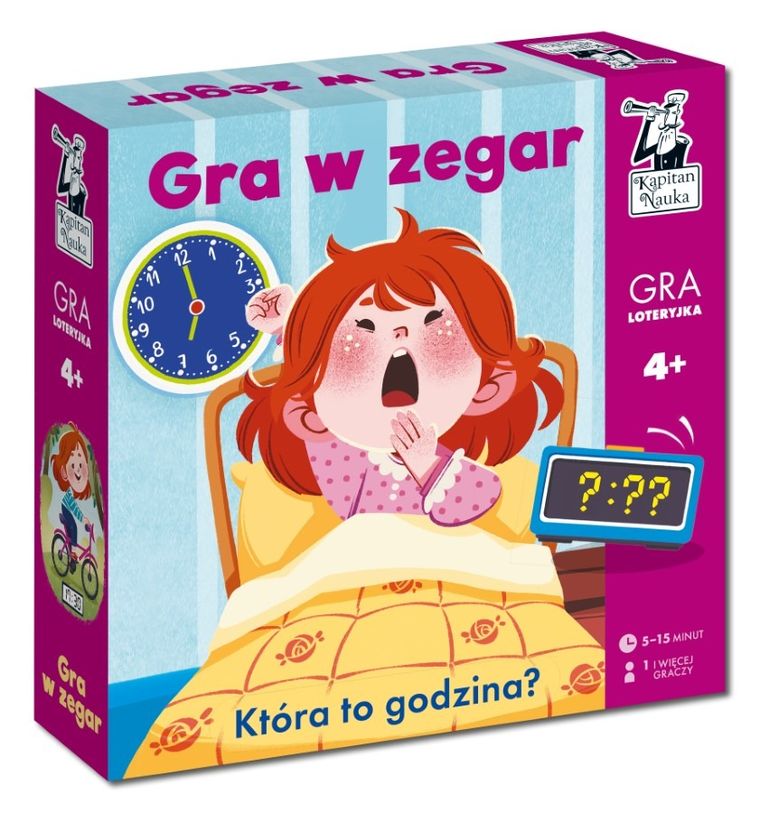 Kapitan Nauka. Gra w zegar. Która to godzina? gra edukacyjna