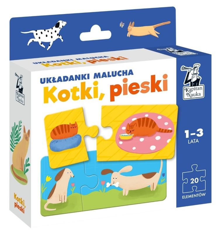 Kapitan Nauka. Kotki, pieski. Układanki malucha