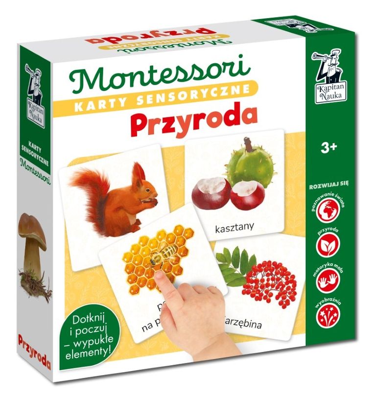 Kapitan Nauka. Montessori. Karty sensoryczne. Przyroda