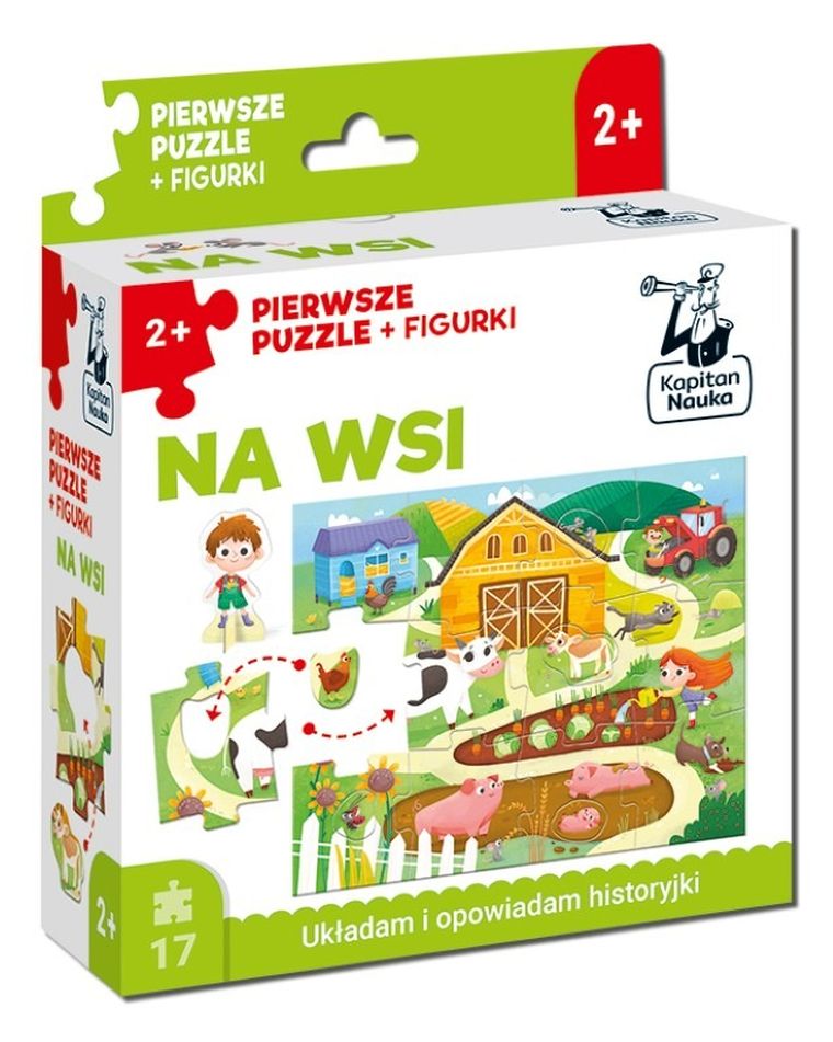 Kapitan Nauka. Na wsi. Pierwsze puzzle + figurki