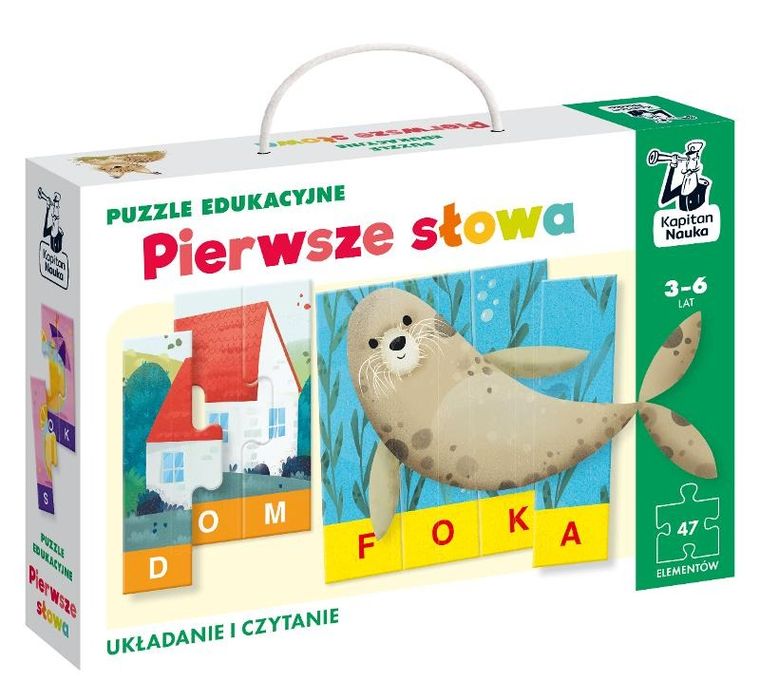 Kapitan Nauka. Pierwsze słowa. Puzzle edukacyjne