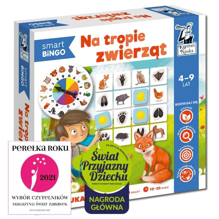 Kapitan Nauka. Smart bingo, Na tropie zwierząt, gra familijna