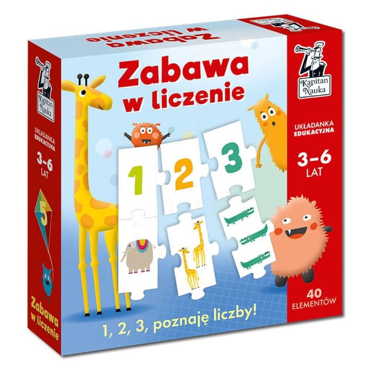 Kapitan Nauka. Zabawa w liczenie, układanka edukacyjna
