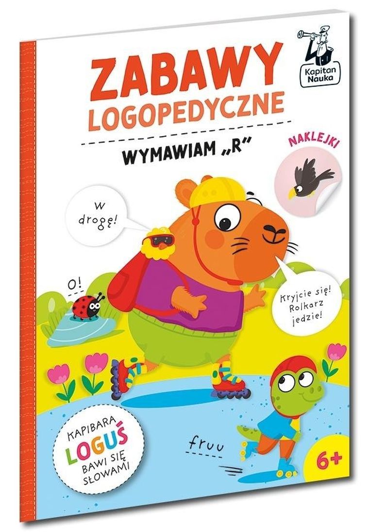 Kapitan Nauka. Zabawy logopedyczne. Kapibara Loguś. Wymawiam "r"