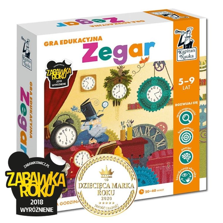 Kapitan Nauka. Zegar, gra edukacyjna