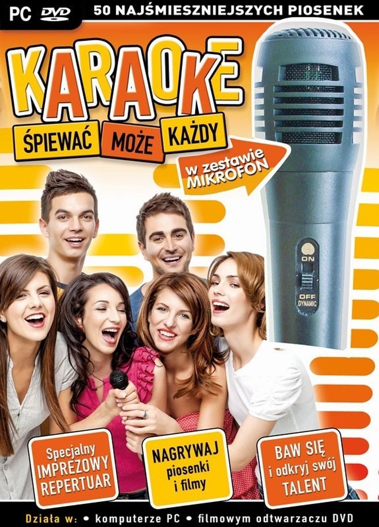 Karaoke. Śpiewać może każdy. Zestaw z mikrofonem. DVD